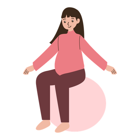 Woman taking Prenatal Care  Illustration