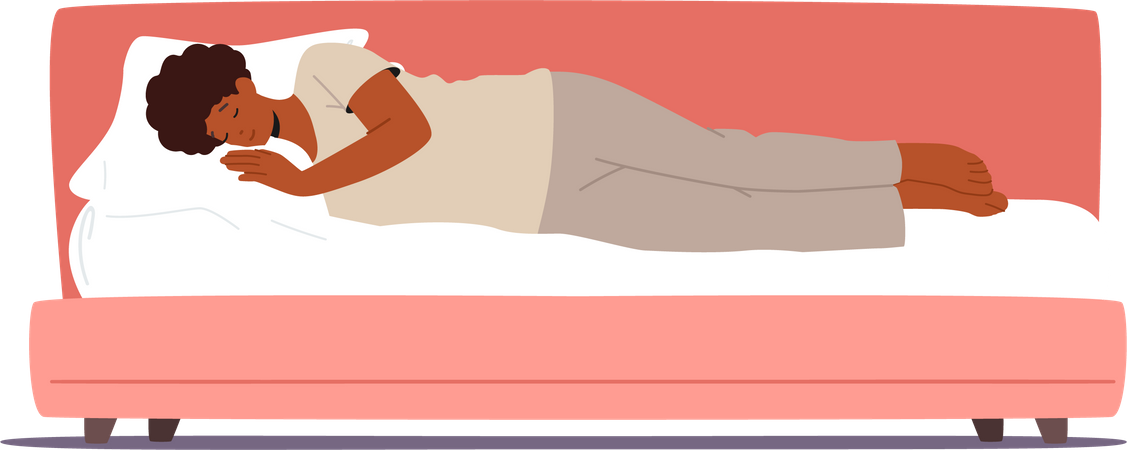 Woman taking sleep wearing pajama  Illustration