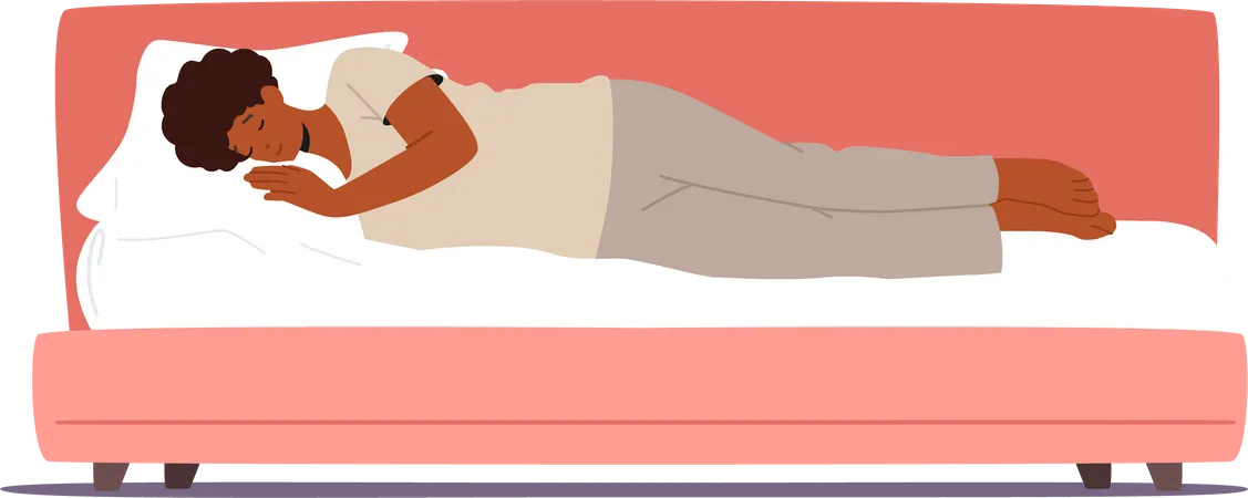 Woman taking sleep wearing pajama  Illustration