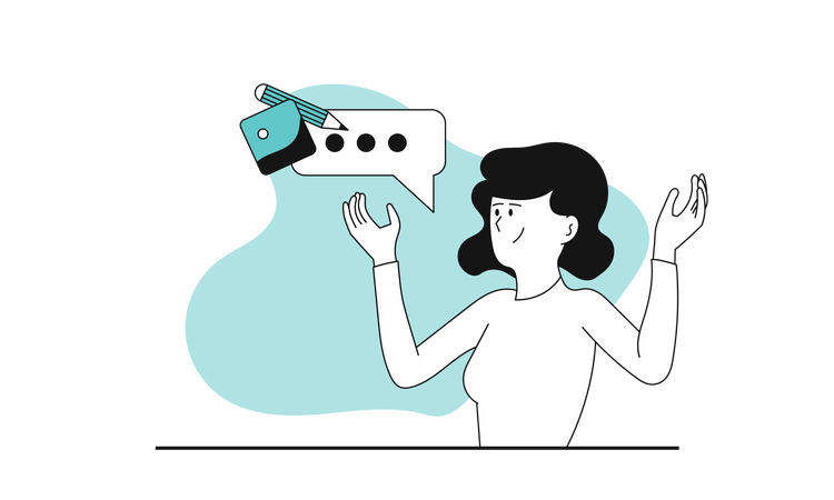 Woman talking  Illustration