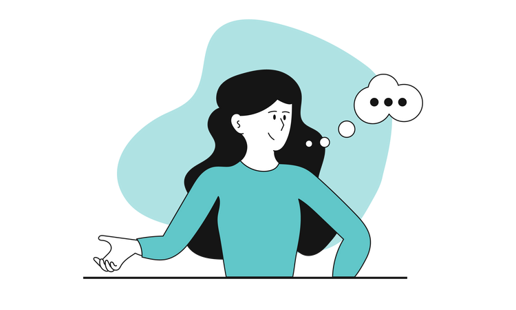 Woman talking  Illustration