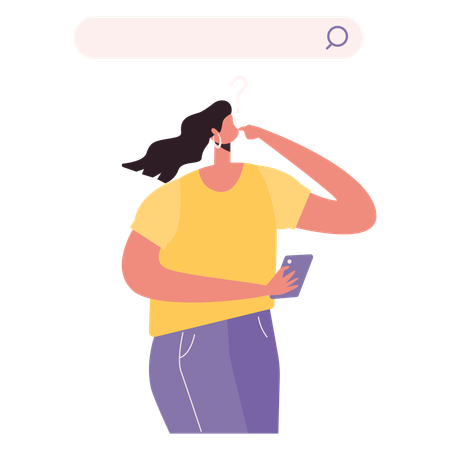 Woman talking on phone  Illustration