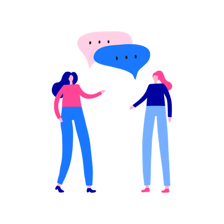 Woman talking with each other Illustration