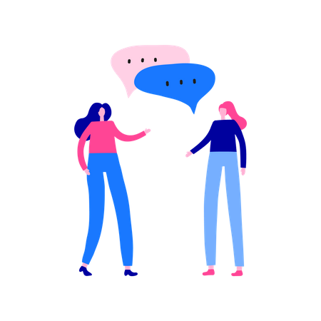 Woman talking with each other  Illustration