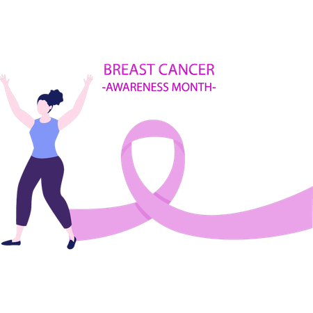 Woman talks about breast cancer care  Illustration