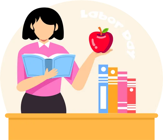 Woman teacher  Illustration