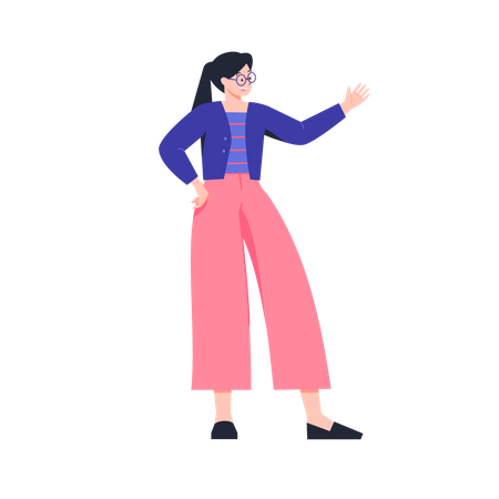 Woman Teaching  Illustration