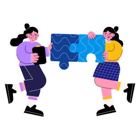 Woman Team Work  Illustration