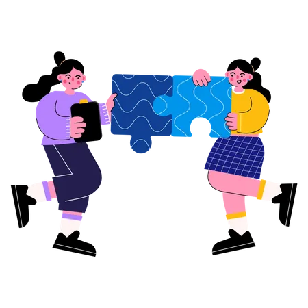 Woman Team Work  Illustration