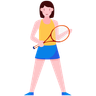 female tennis player illustration