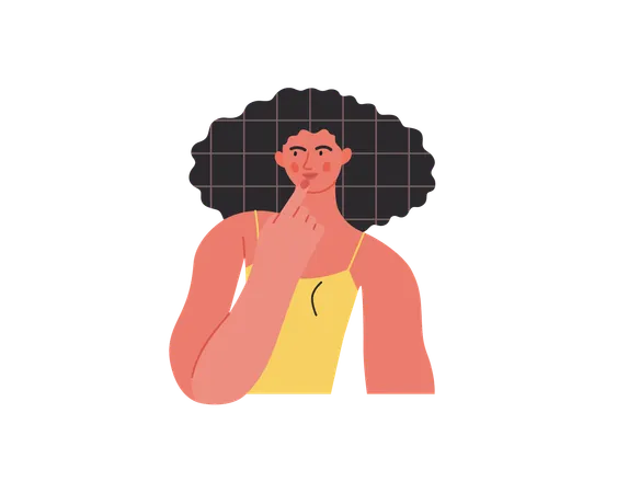 Woman thinking about something  Illustration