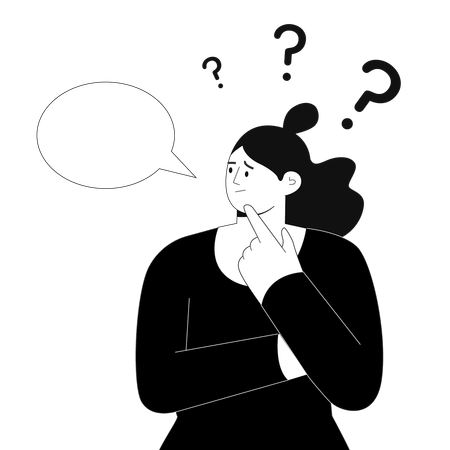 Woman thinking  Illustration