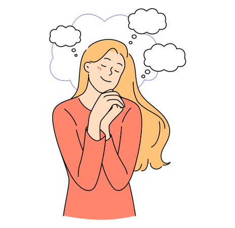 Woman thinking  Illustration