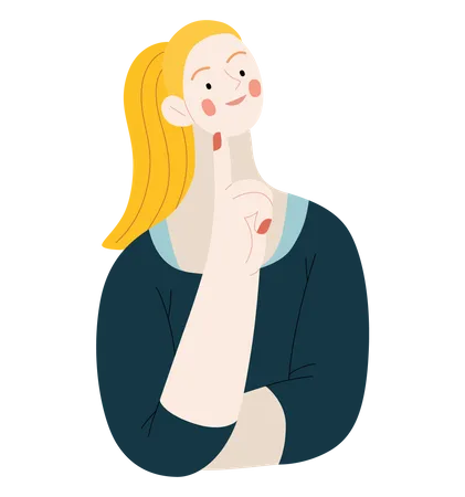 Woman thinking  Illustration