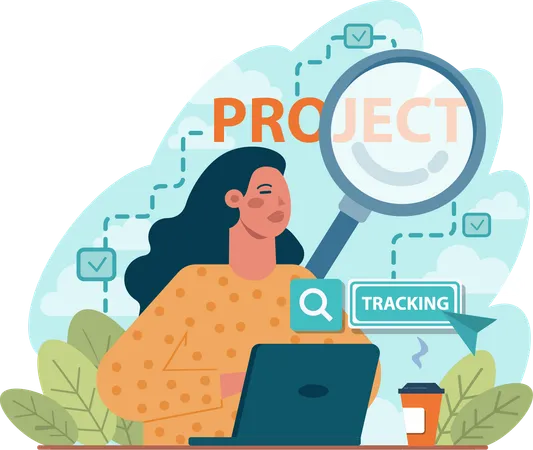 Woman tracking Project  Illustration