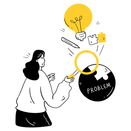 Woman Transforming Challenges into business Opportunities  Illustration