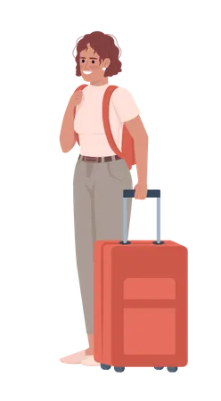 Woman travelling  Illustration