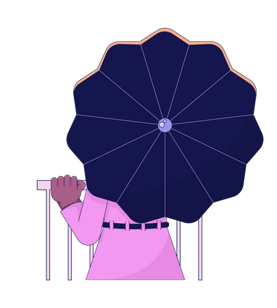 Woman under umbrella  Illustration