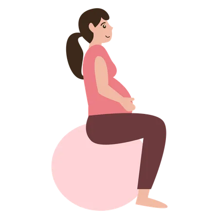 Woman undergoing Pregnancy Journey  Illustration