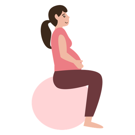 Woman undergoing Pregnancy Journey  Illustration