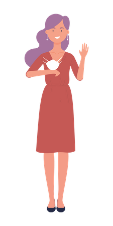 Woman Using Face Mask  Illustration