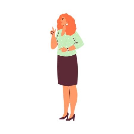 Woman Using sign language conversation with deafness people  Illustration