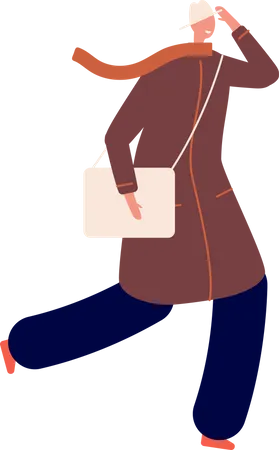 Woman walking Illustration