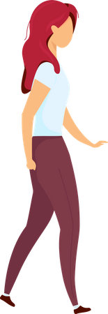 Woman walking  Illustration