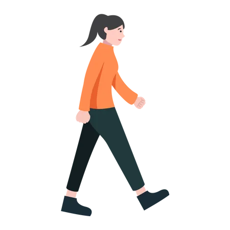 Woman walking  Illustration