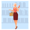 people in supermarket illustration free download