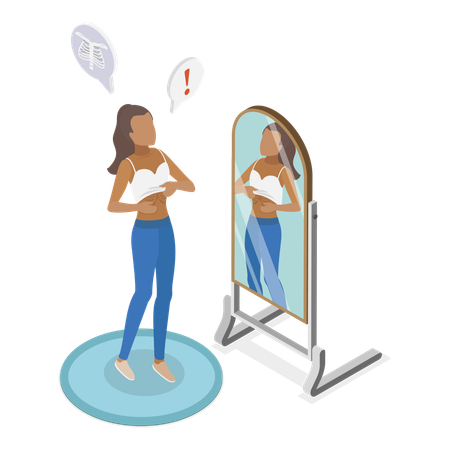 Woman wants to have weight loss  Illustration