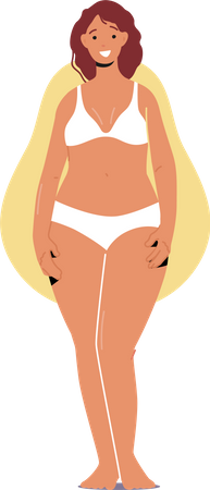 Woman wearing bikini  일러스트레이션