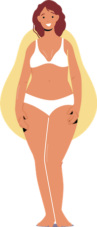 Woman wearing bikini  Illustration