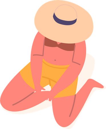Woman Wearing Hat  Illustration