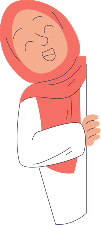 Woman Wearing Hijab  Illustration