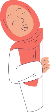 Woman Wearing Hijab  Illustration