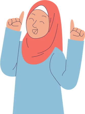 Woman Wearing Hijab  Illustration
