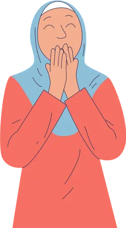 Woman Wearing Hijab  Illustration