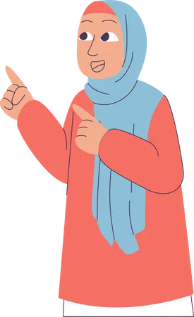 Woman Wearing Hijab  Illustration