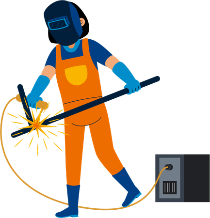 Woman Welder  Illustration