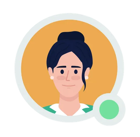 Woman with active status Illustration