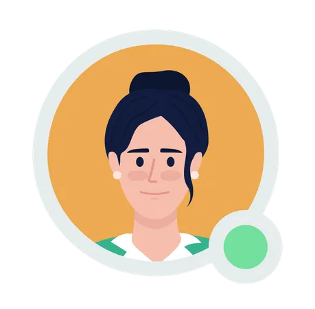 Woman with active status  Illustration