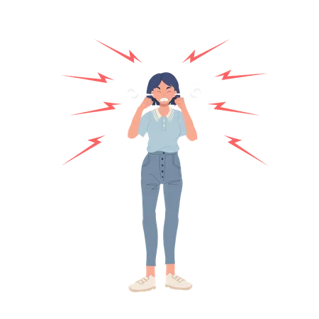 Woman with anger issue  Illustration