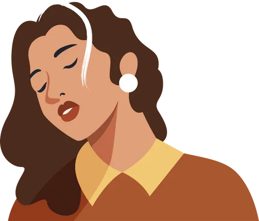 Woman with beautiful face Illustration