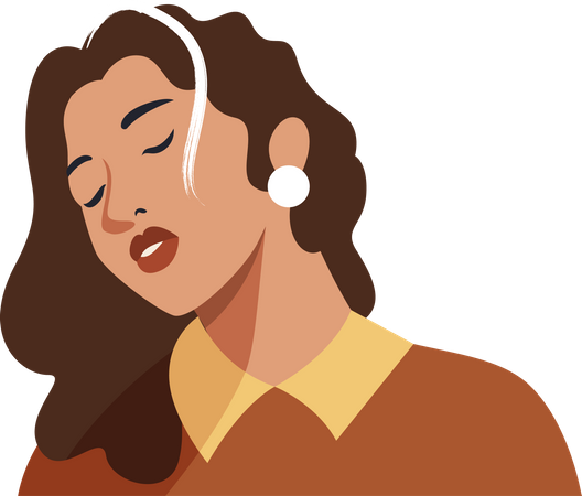 Woman with beautiful face  Illustration