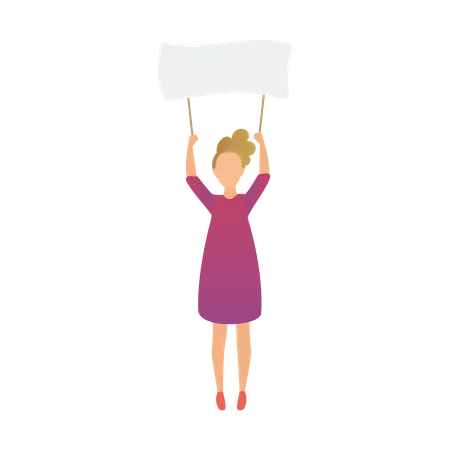 Woman With Blankspace  Illustration