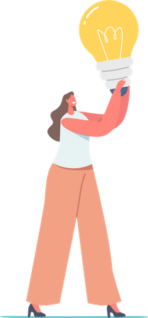 Woman with business idea  イラスト