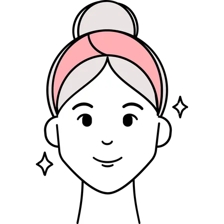 Woman With Clean Face  Illustration