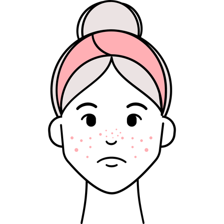 Woman with Dirty Face  Illustration