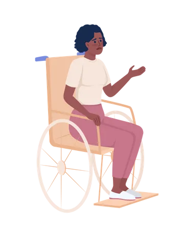 Woman with disability  Illustration